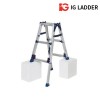 [아이지레더] SCL-210 도배 공사장 경량 사다리 AH형 2X7단 SCL210