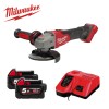 밀워키 M18 FSAGV100XB-502X / 18V / 5.0AH FUEL 앵글 그라인더_(속도조절/브레이킹)(본체1+배터리2+충전기1)
