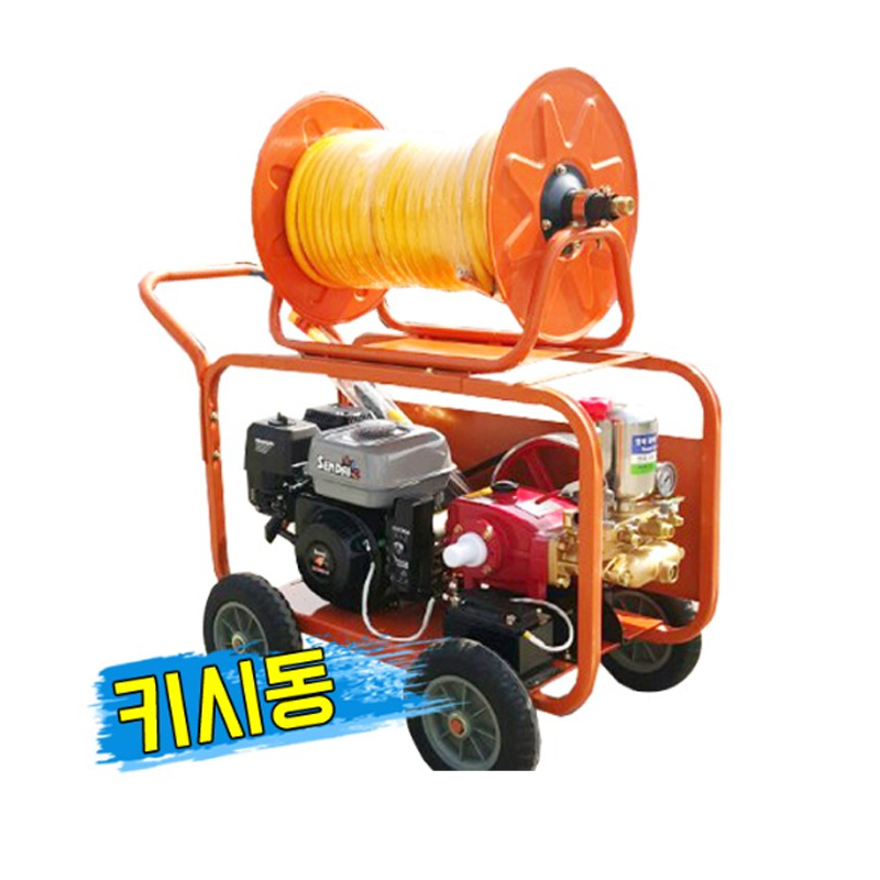 동력분무기/엔진밀차형/HLE-100A/센다이 SD420RE 엔진/키시동/국내조립/비료살포/HLE100A